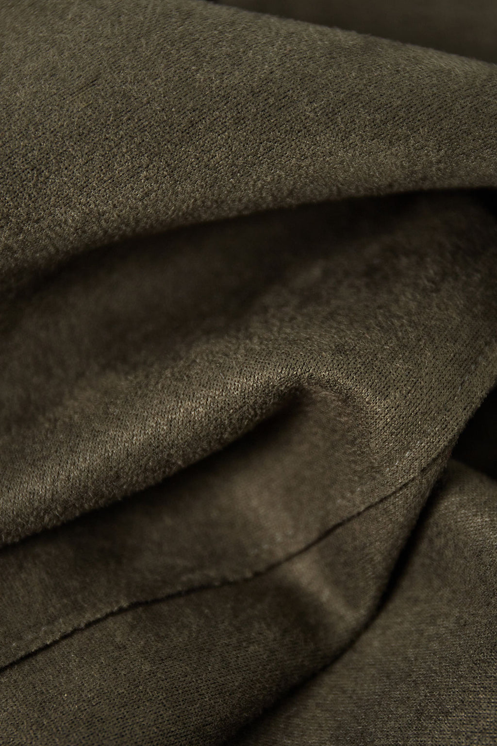 Klassieke trenchcoat suedine - groen S