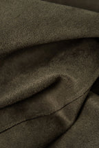 Klassieke trenchcoat suedine - groen S