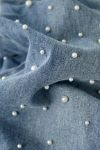 Denim jeans pearl adorement