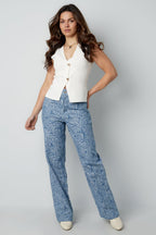 Flower fusion broek