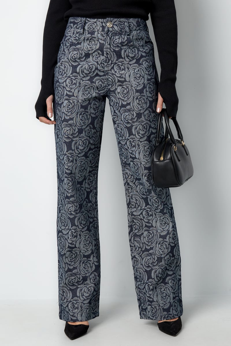 Flower fusion broek