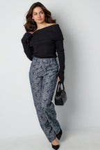 Flower fusion broek
