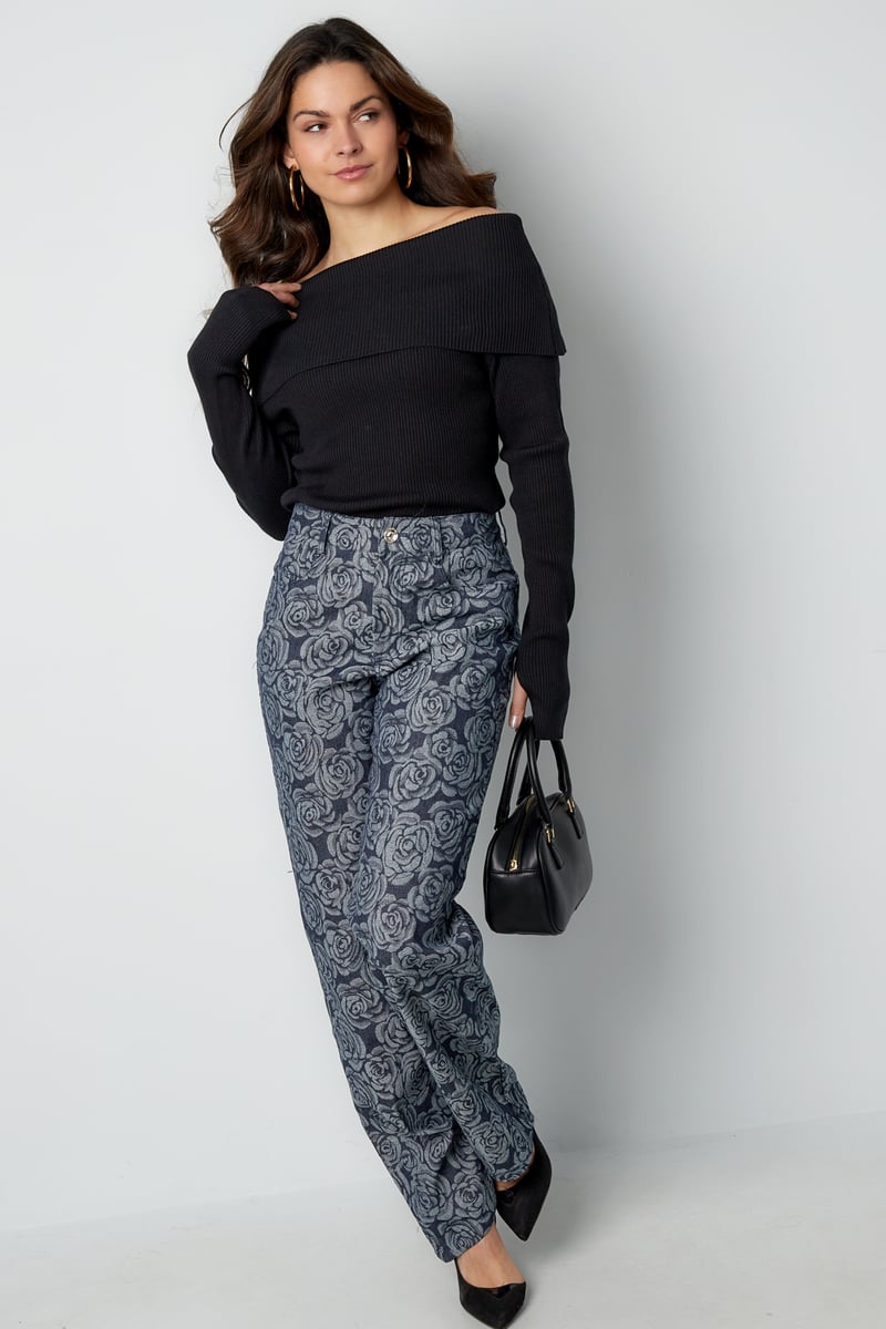 Flower fusion broek