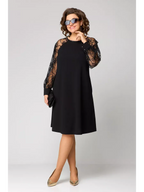 Lidia™ | Classic Dress with Lace Sleeves