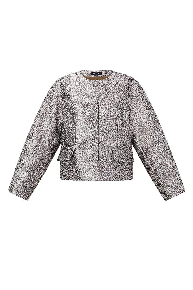 Jacquard ballonmouwjas