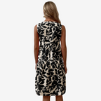Séraphine™ Midi Dress with Leaf Motifs