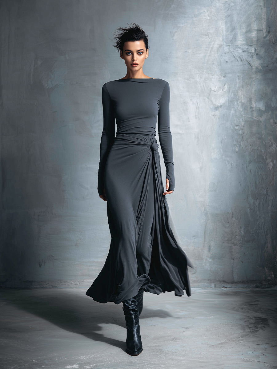 Ava - Maxi dress with bow on the side