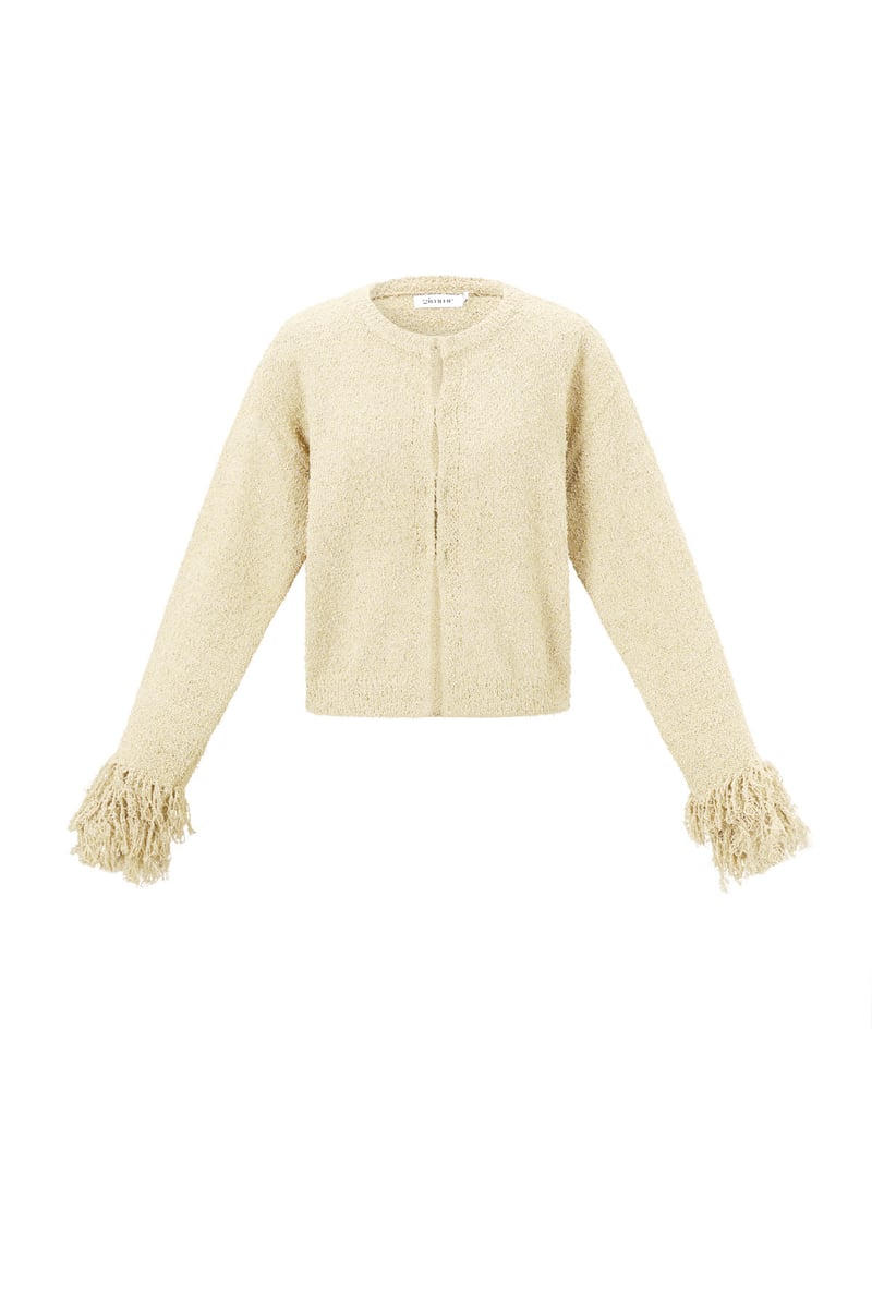 Cardigan met franjemouwen