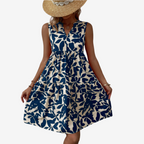 Séraphine™ Midi Dress with Leaf Motifs