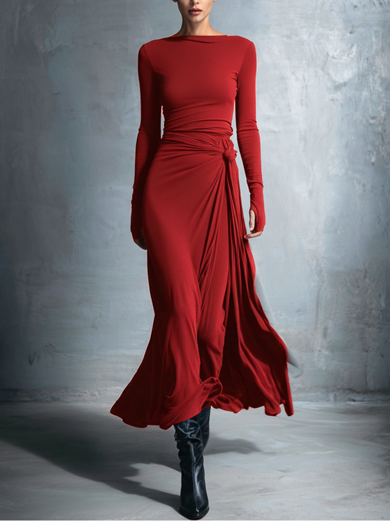 Ava - Maxi dress with bow on the side