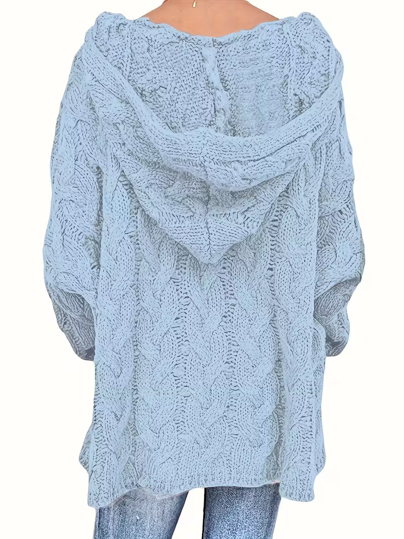 Ann- Knitted Hoodie Cardigan