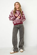 Gebreide truien Zebrastrepen Casual herfst/winterkleding