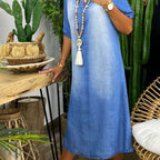 Ilse™ | Summer V-Neck Half Denim Dress
