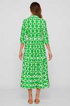 Diane - Chain Link Printed Summer Maxi Dress