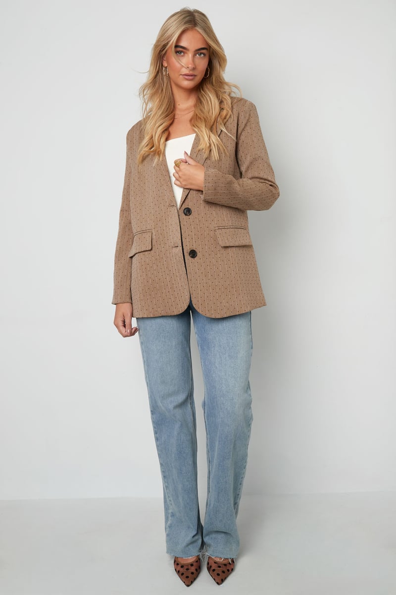 Blazer met strass-streepjes
