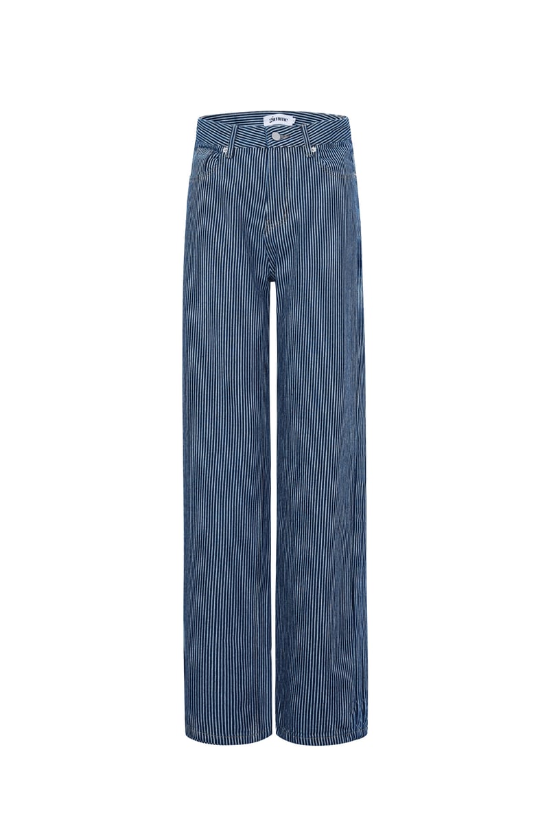 Katoenen denim broeken strepen casual alle pasvormen kleding