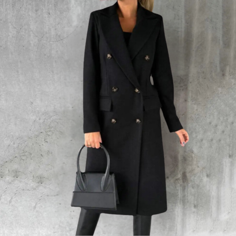 Vianne - Elegant Wool Blend Trench Coat