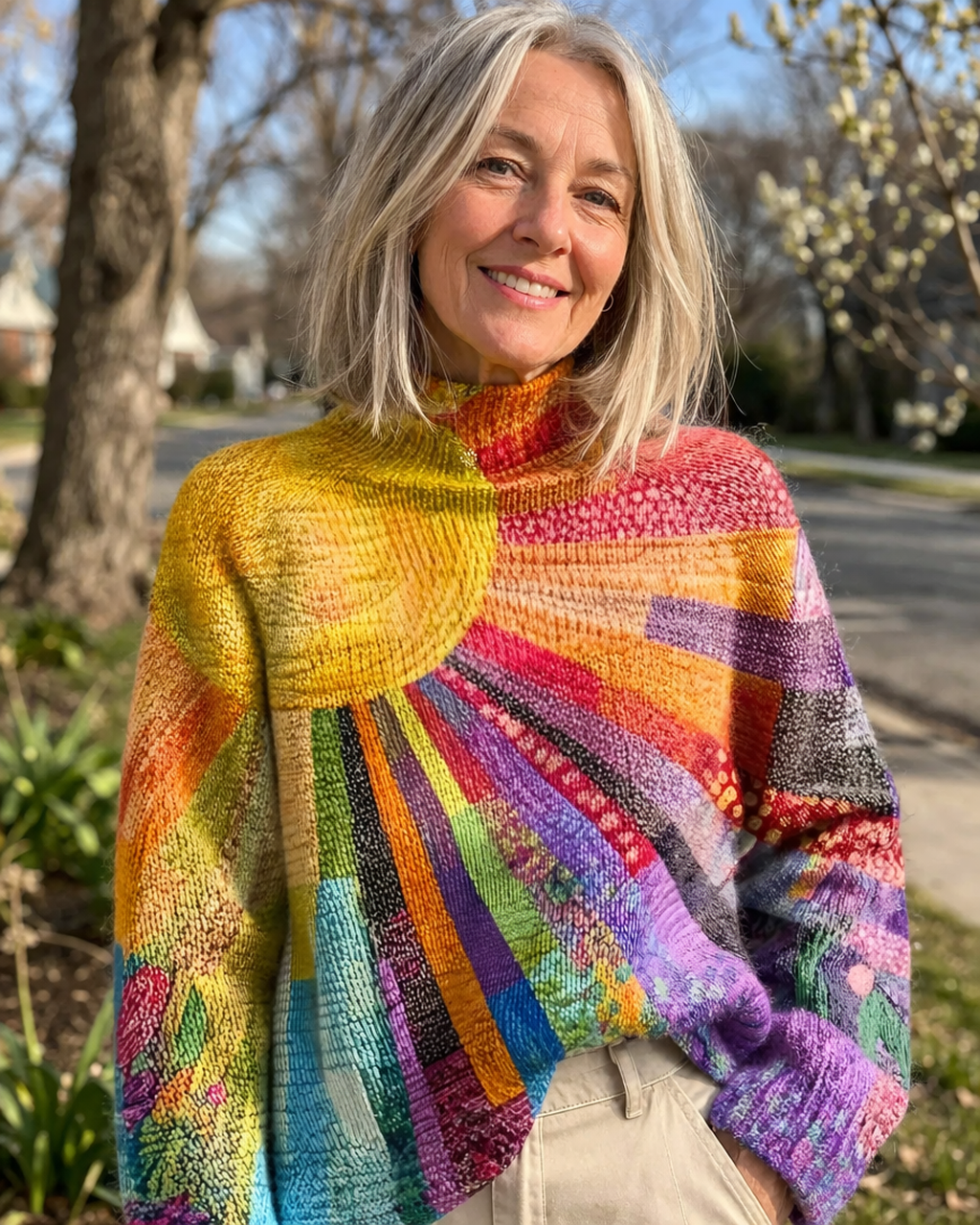 Ada - Cheerful Colorful Turtleneck Sweater