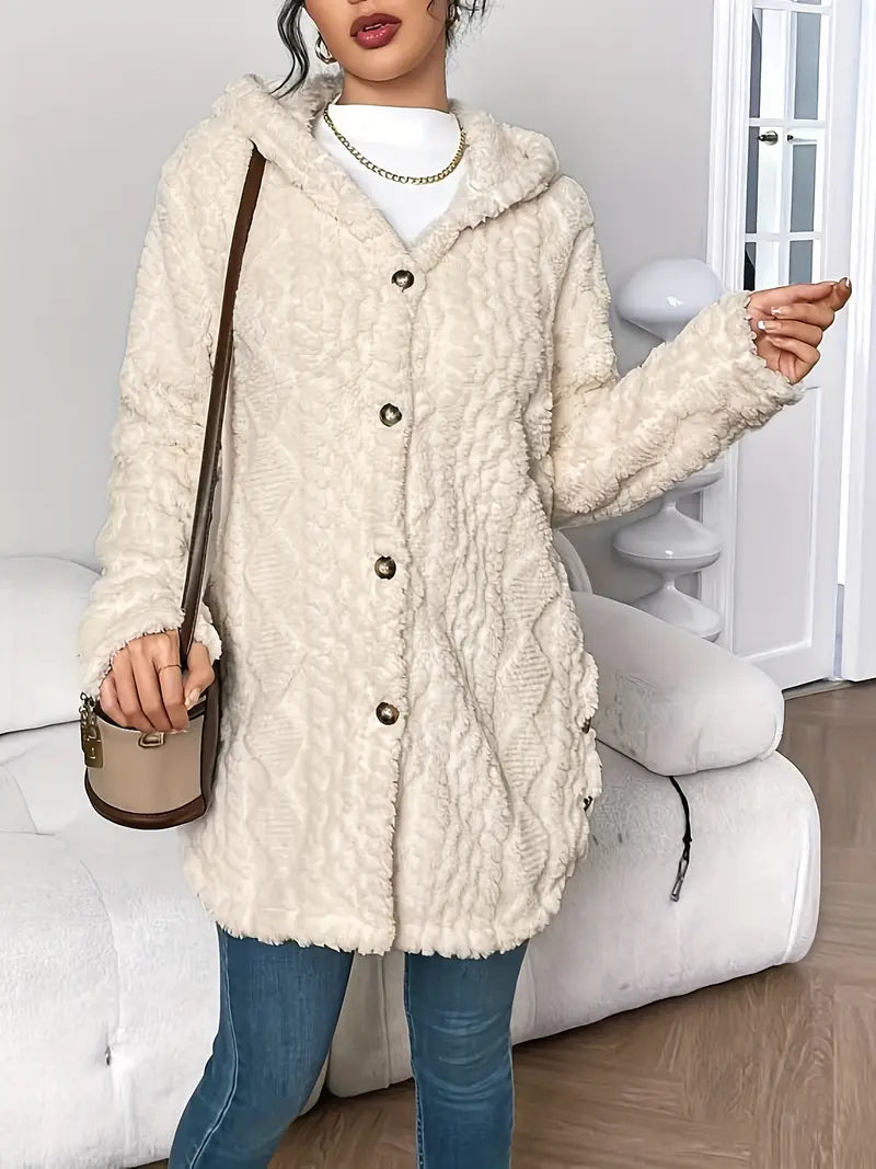 Crissy™ | Plush Hooded Cardigan