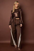 Polyestervezel (polyester) Tops met lange mouwen Effen kleur Sexy herfst/winterkleding