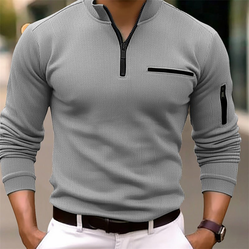 Gusteous | Shirt met lange mouwen en ritssluiting