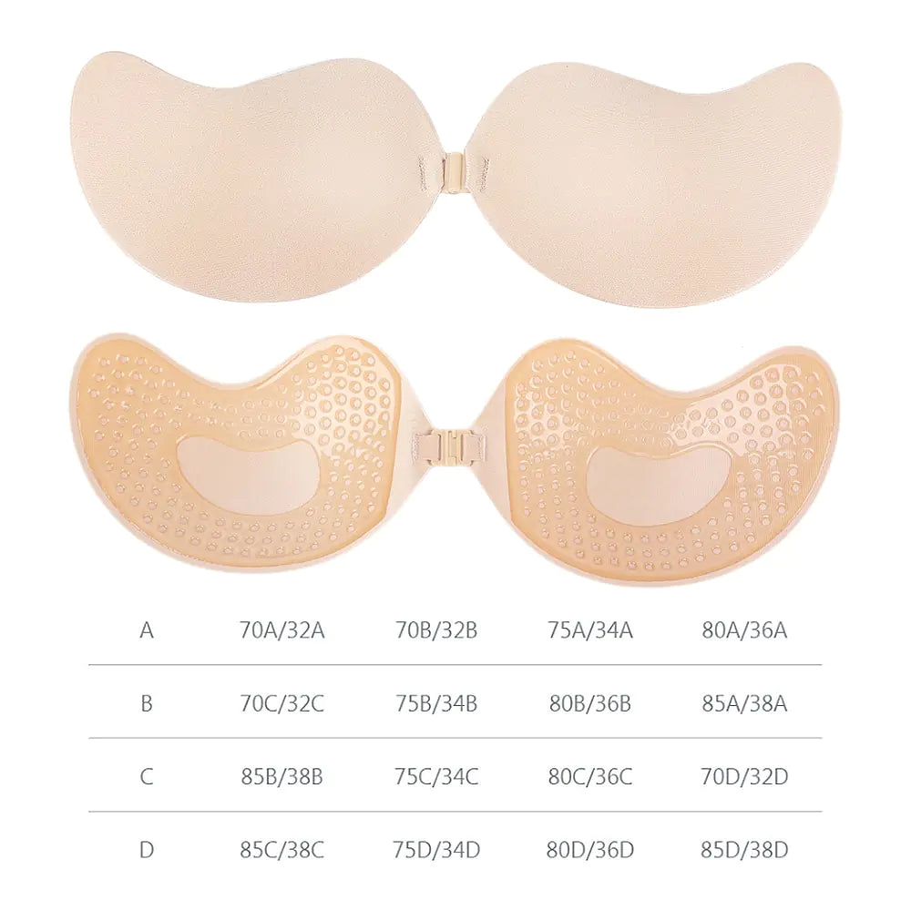 LENNU | Women Push Up Bra Adhesive Pasty Strapless