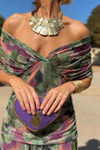 Elegant V-neck Fantasy Party Maxi Dress