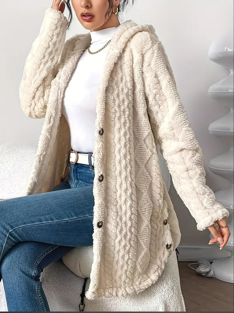 Crissy™ | Plush Hooded Cardigan