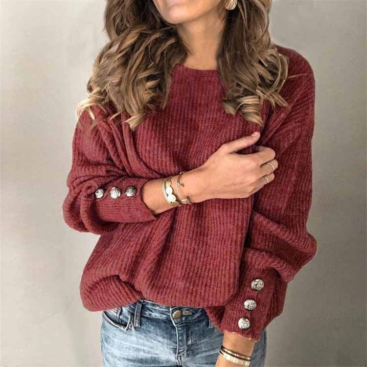 Amara | Loose-Fitting Knitted Sweater Made from a Cotton Blend