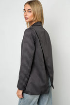 Gestreepte Elegante Jas