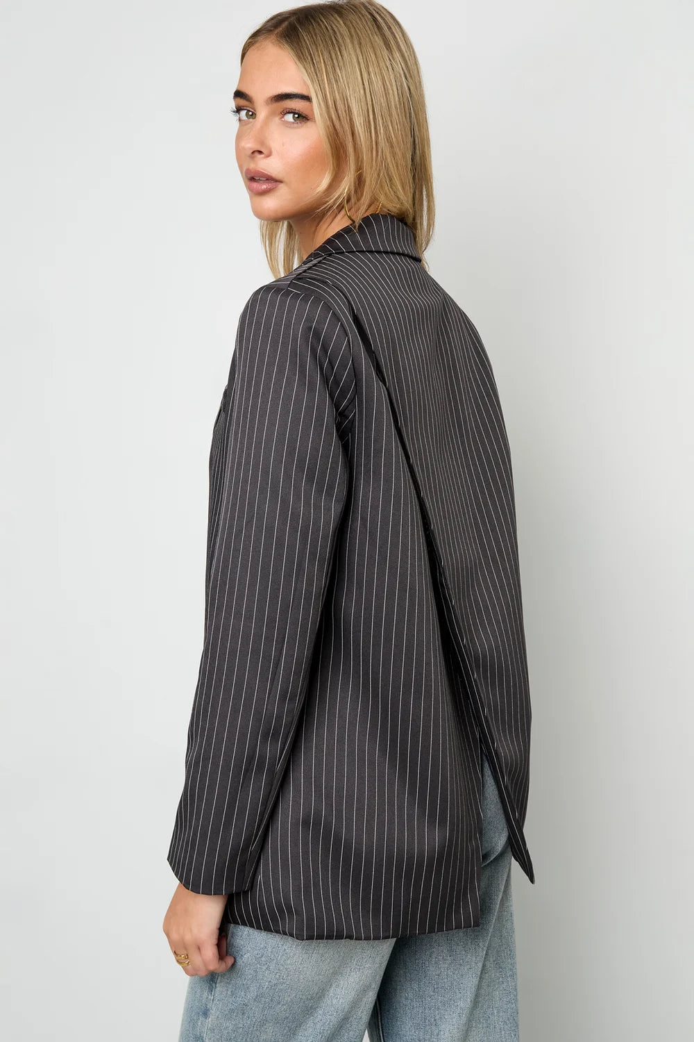 Gestreepte Elegante Jas