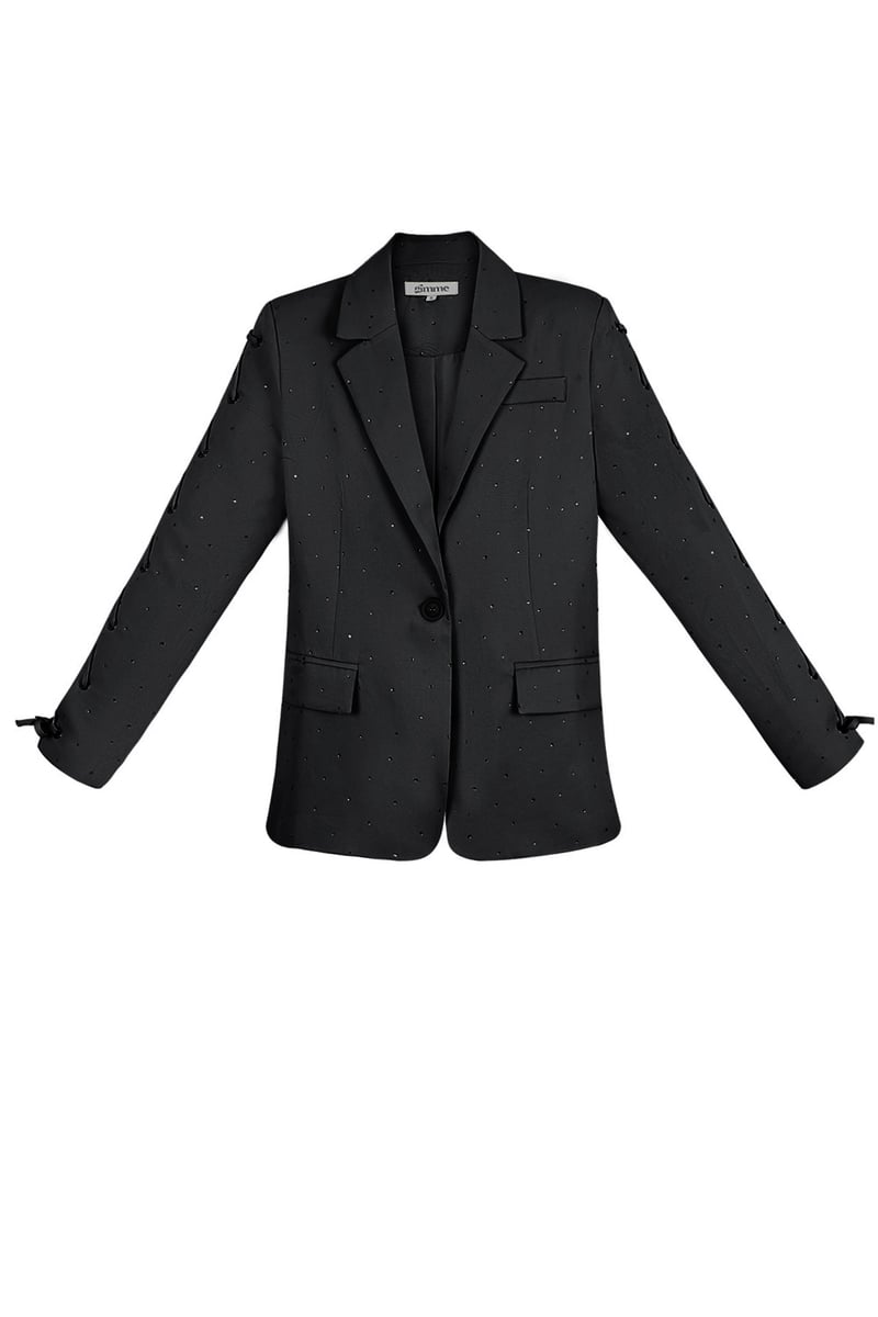 Blazer met steentjes en vetermouwen