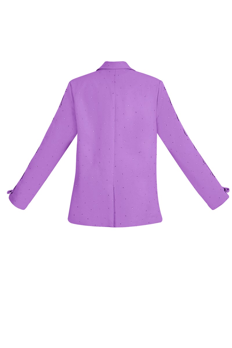 Blazer met steentjes en vetermouwen