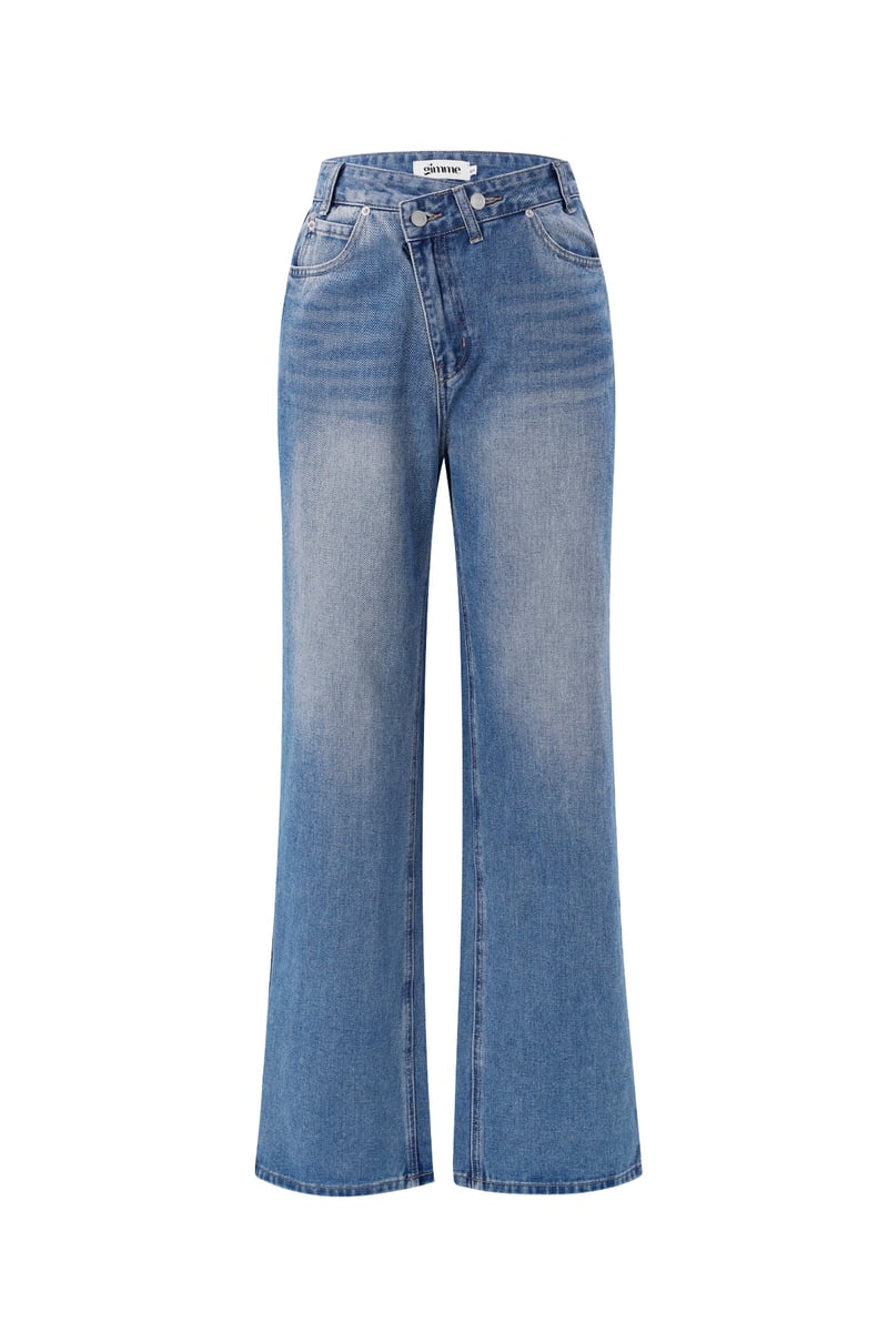 Denim jeans zip up