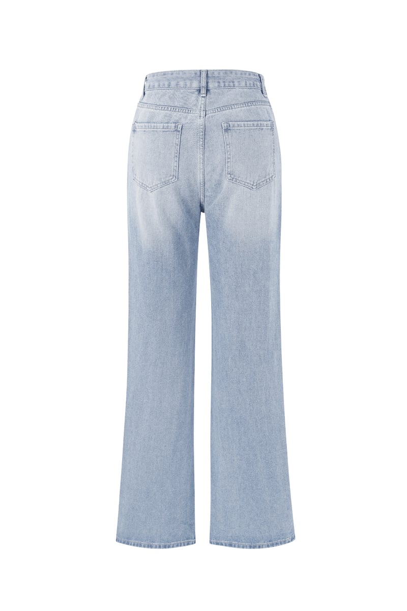 Denim jeans zip up