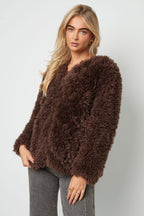 Zachte fluffy jas