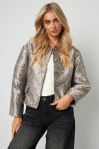 Jacquard ballonmouwjas