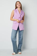 De mouwloze blazer