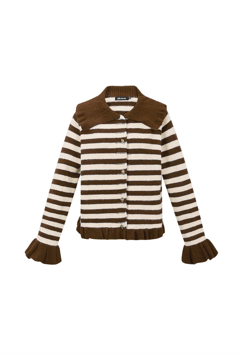 Polyestervezel (polyester) Gebreid vest Strepen Casual Herfst/Winterkleding