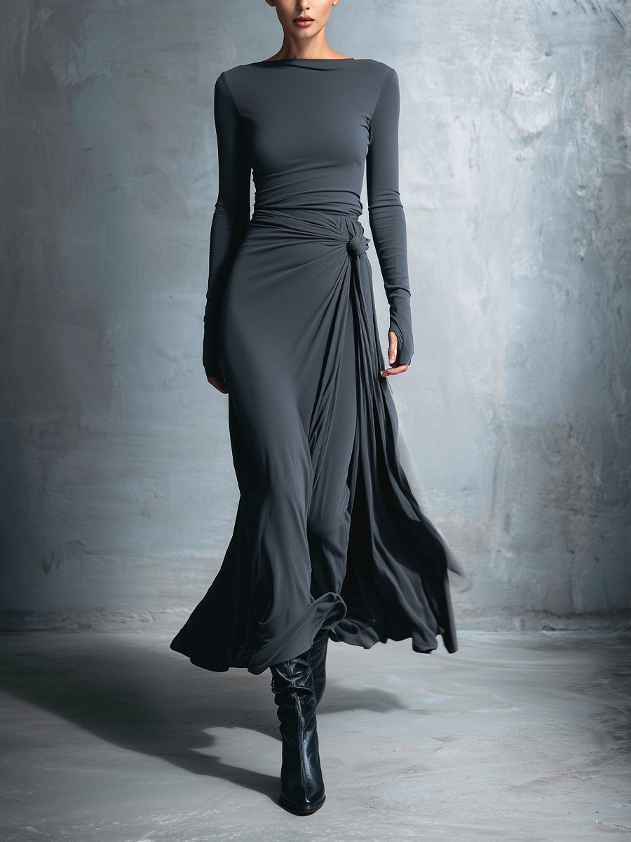 Ava - Maxi dress with bow on the side