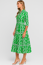 Diane - Chain Link Printed Summer Maxi Dress