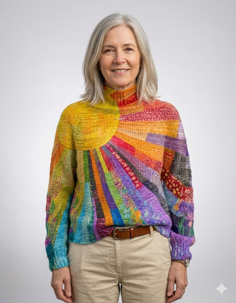 Ada - Cheerful Colorful Turtleneck Sweater