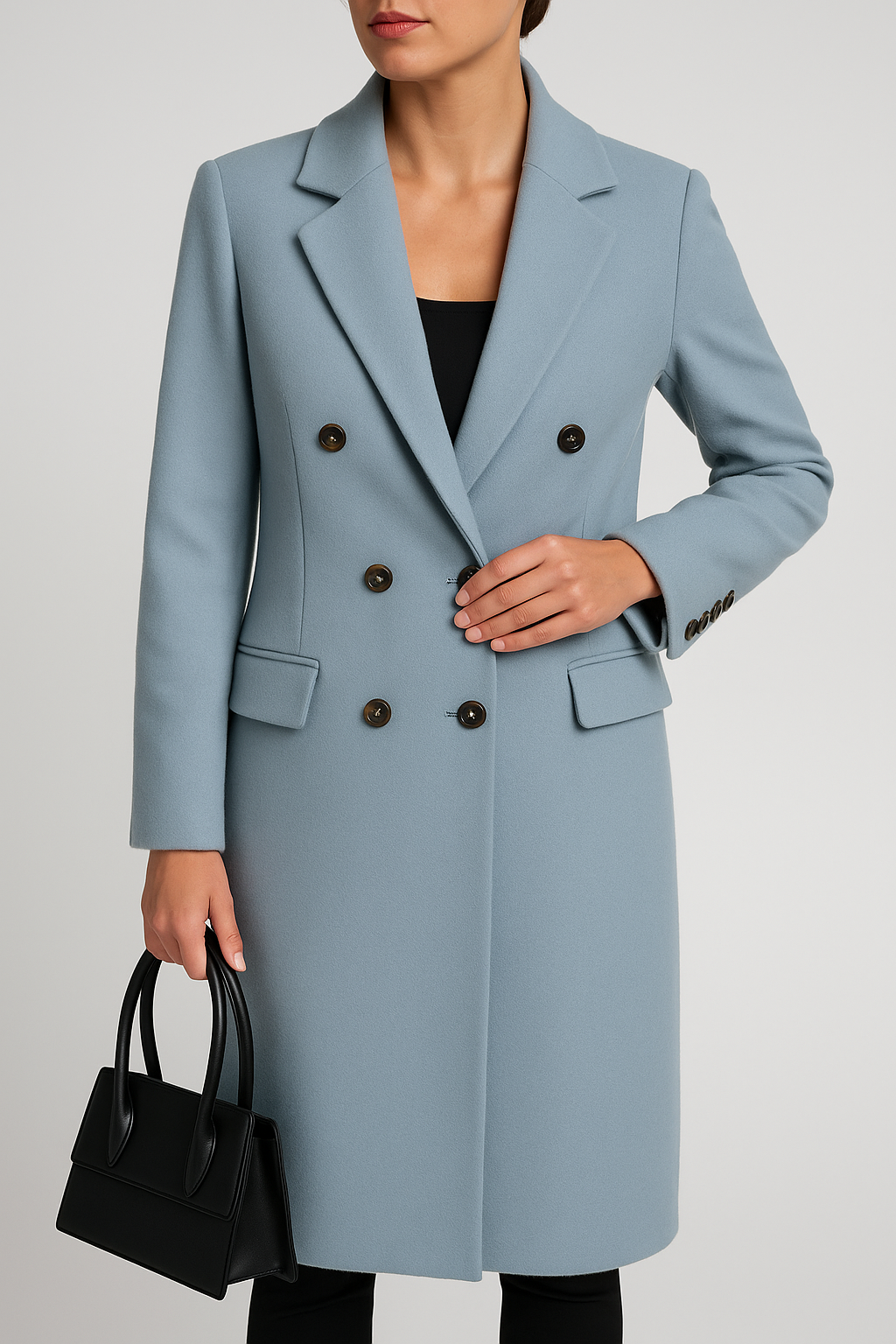 Vianne - Elegant Wool Blend Trench Coat