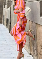 Emily | Fitted Shirt Dress with Print