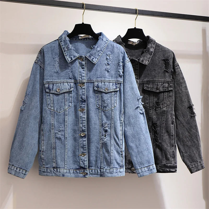 Blair - Oversized Distressed Washed Street Jacket