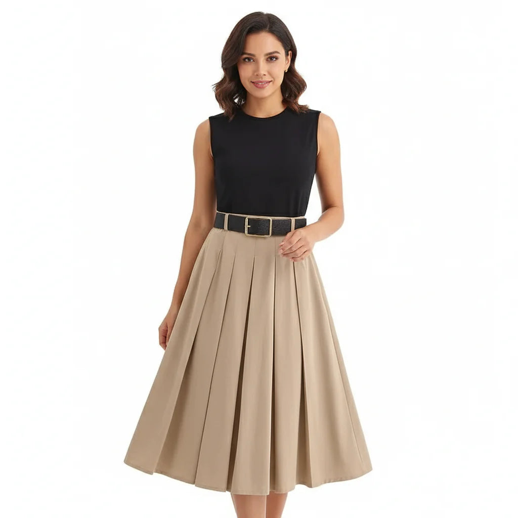 Solange- Midi Dress with Belt