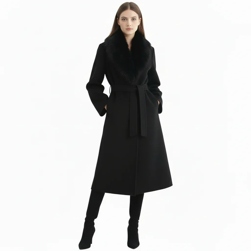 Estelle- Warm Fur Collar Coat