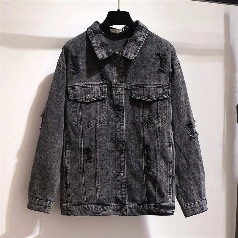 Blair - Oversized Distressed Washed Street Jacket