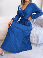 Perry- Elegant V Neck Maxi Dress