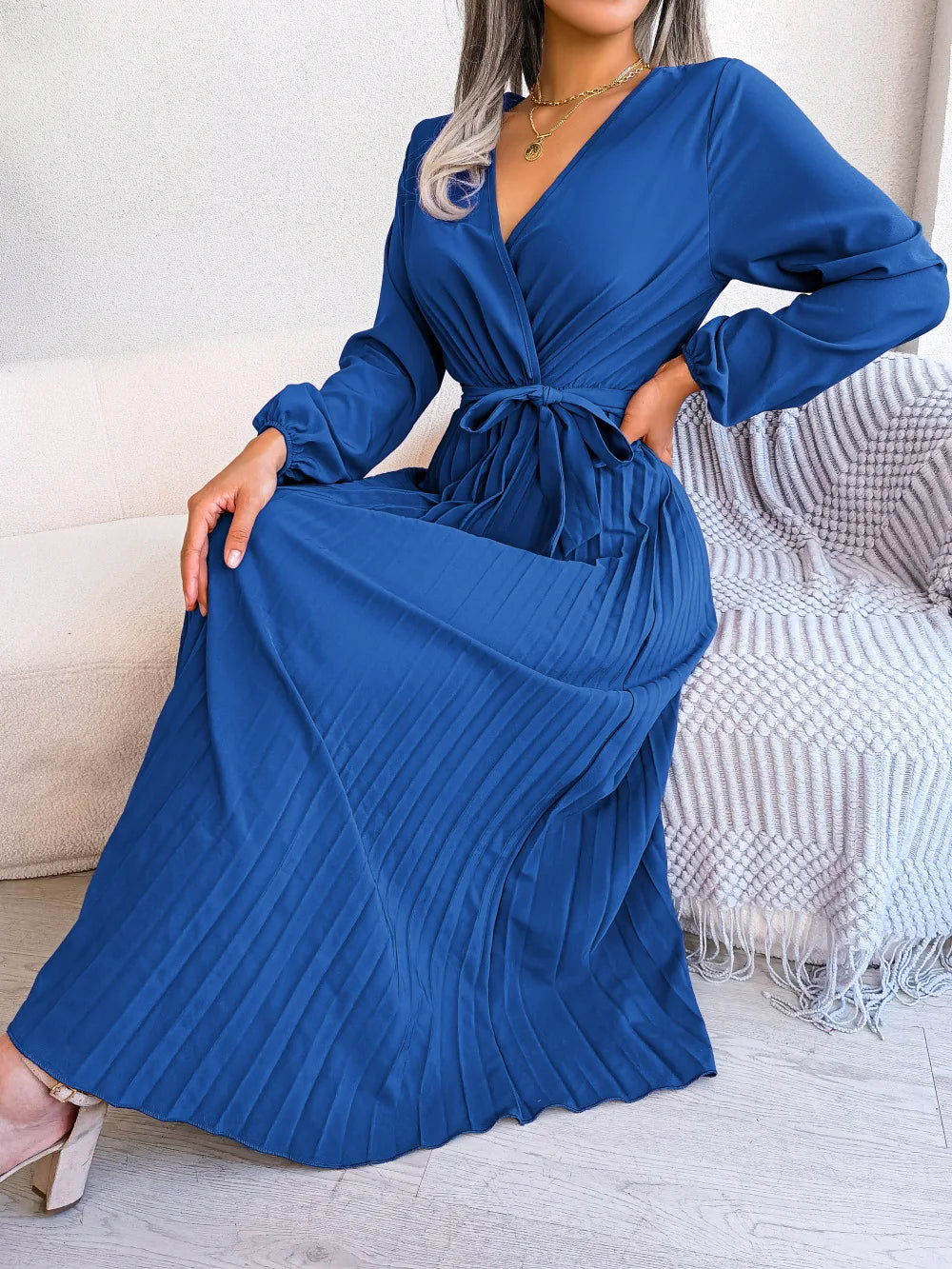 Perry- Elegant V Neck Maxi Dress